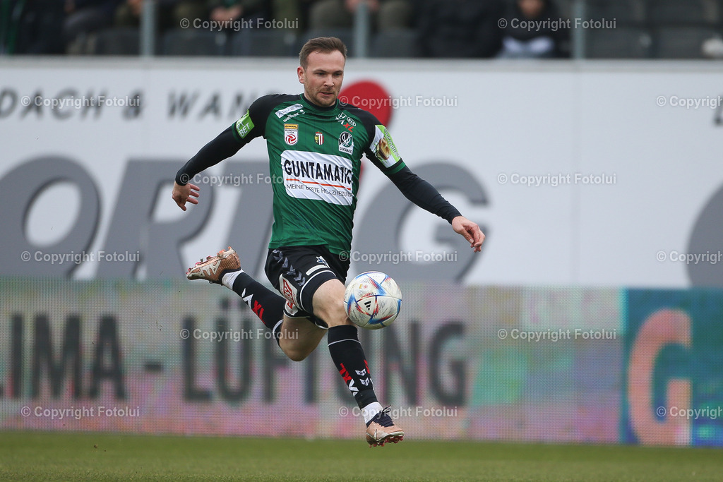A_LUI_20230212_0014 | SPORT FUSSBALL ADMIRAL BUNDESLIGA SV RIED VS TSV HARTBERG
IM BILD: Leo Mikic (SV Ried)

FOTO:FOTOLUI/UW