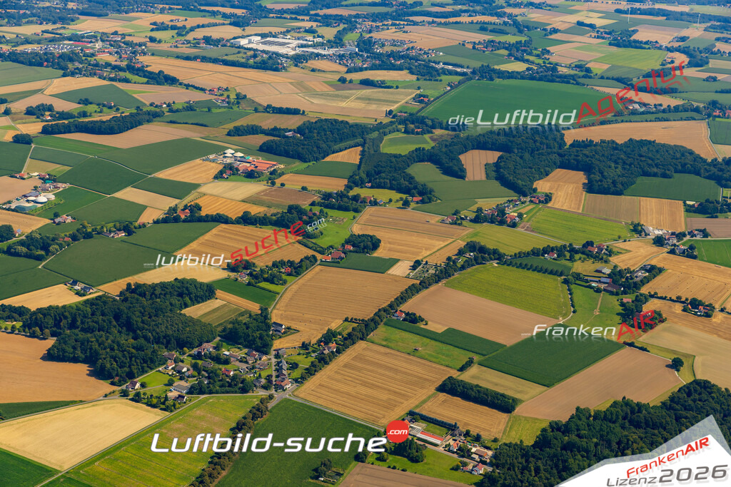 Klassische Luftaufnahme ohne Drohne zeigt:Ostkilver bei Rödinghausen - Die Luftbildaufnahme wurde 2025 vom UL-Flugzeug heraus erstellt ( keine Drohnenaufnahme ) - Hochauflösende Luftaufnahme -Nicht vergleichbar mit Google Maps oder Satelittenbilder- Die Geschenkidee !Mit Lizenz und Bildrechte bestellbar