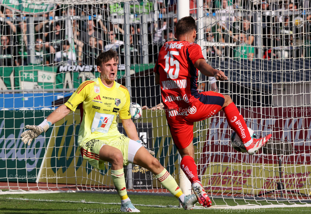 A_LUI_24082025_18 | SPORT,FUSSBALL,ADMIRAL BUNDESLIGA RZ PELLETS WAC-SK RAPID WIEN 24.08.2025 IM BILD: NIKOLAS POLSTER (WAC) UND NIKOLAUS WURMBRAND  (RAPID) FOTO:FOTOLUI/MW