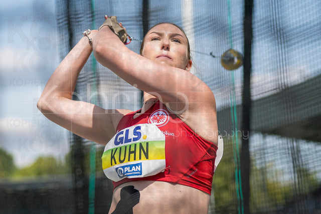 Deutsche Leichtathletik-Meisterschaften; Bochum-Wattenscheid, 25.07.2026 | Aileen Kuhn (Eintracht Frankfurt e.V.), Hammerwurf; Deutsche Leichtathletik-Meisterschaften am 25.07.2026 im Lorheide-Stadion, Bochum-Wattenscheid (Nordrhein-Westfalen).