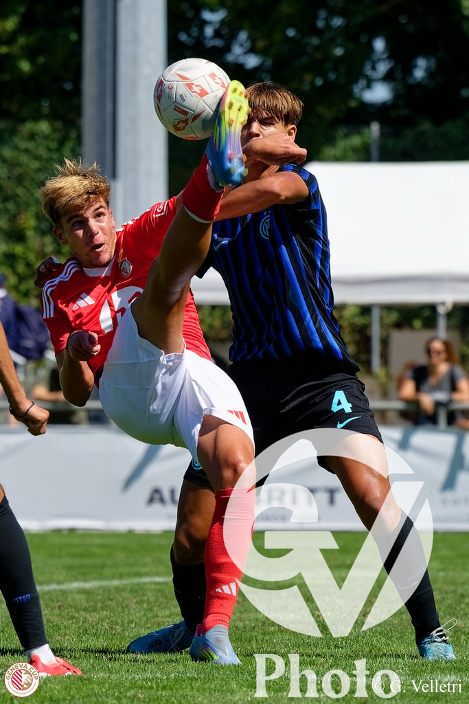 GenevaCup Semi-Final - FC Inter Milan v SL Benfica | during the GenevaCup Semi-Final match between FC Inter Milan and SL Benfica at Stade des Arberes in Meyrin, Switzerland