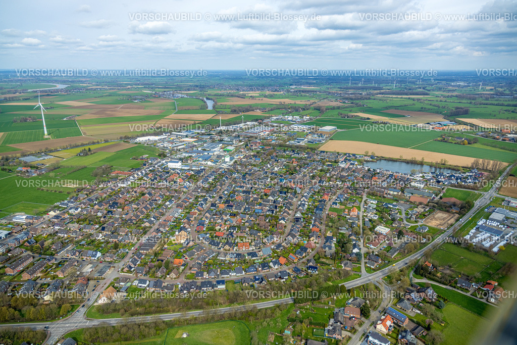 Rees230300695 | Luftbild, Ortsansicht, Wohnsiedlung Queckvoor, Rees, Niederrhein, Nordrhein-Westfalen, Deutschland