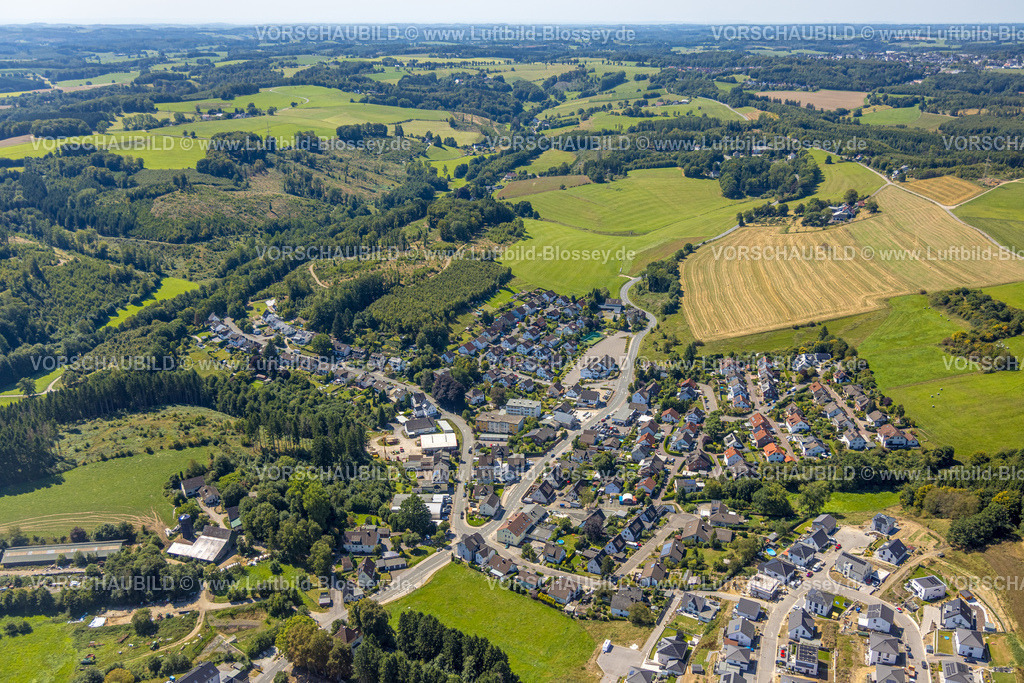 Kierspe250813422 | Luftbild, Wohngebiet Ortsansicht Ortsteil Ehringhausen,  Ehringhausen Halver, Sauerland, Nordrhein-Westfalen, Deutschland