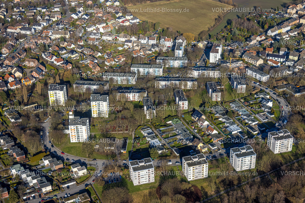 Dortmund240102093 | Luftbild, Wohngebiet Reihenhäuser Siedlung Siepmannstraße, Verkehrssituation, Kirchlinde, Dortmund, Ruhrgebiet, Nordrhein-Westfalen, Deutschland