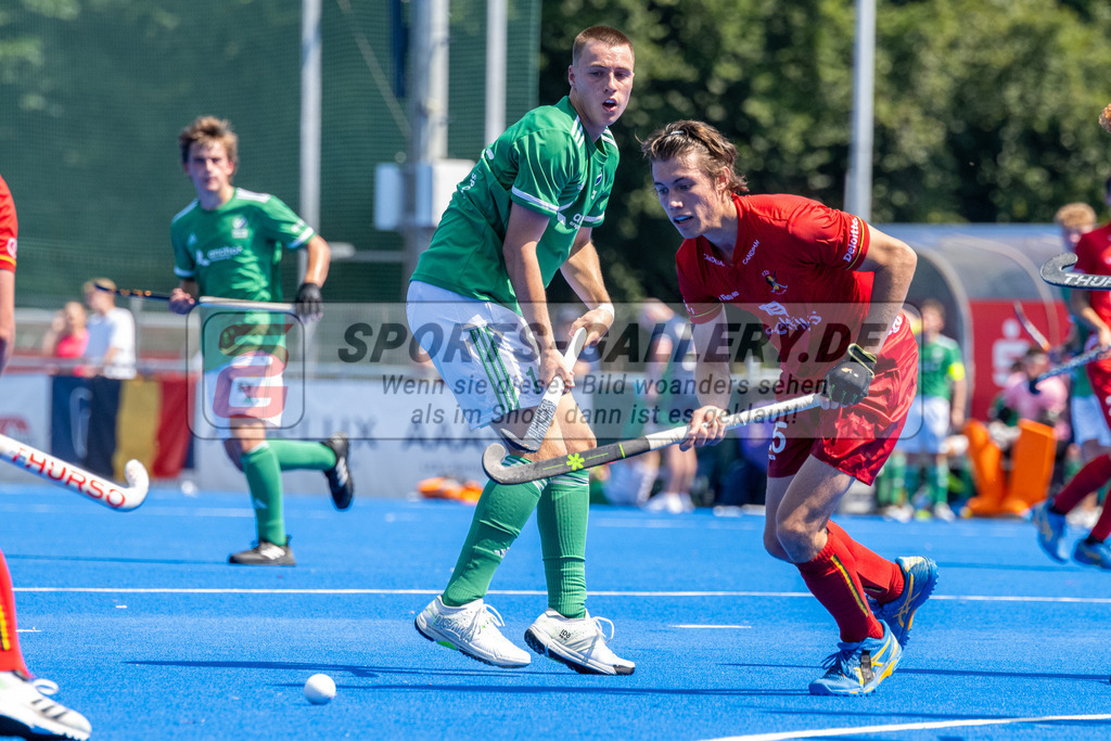 SFE_20230709_0029 | EuroHockey EM U18 Boys Belgium vs Ireland am 09.07.2023 in Krefeld (Gerd-Wellen-Hockeyanlage), Photo: Stephan Fehrmann 2023 (Sports-Gallery)