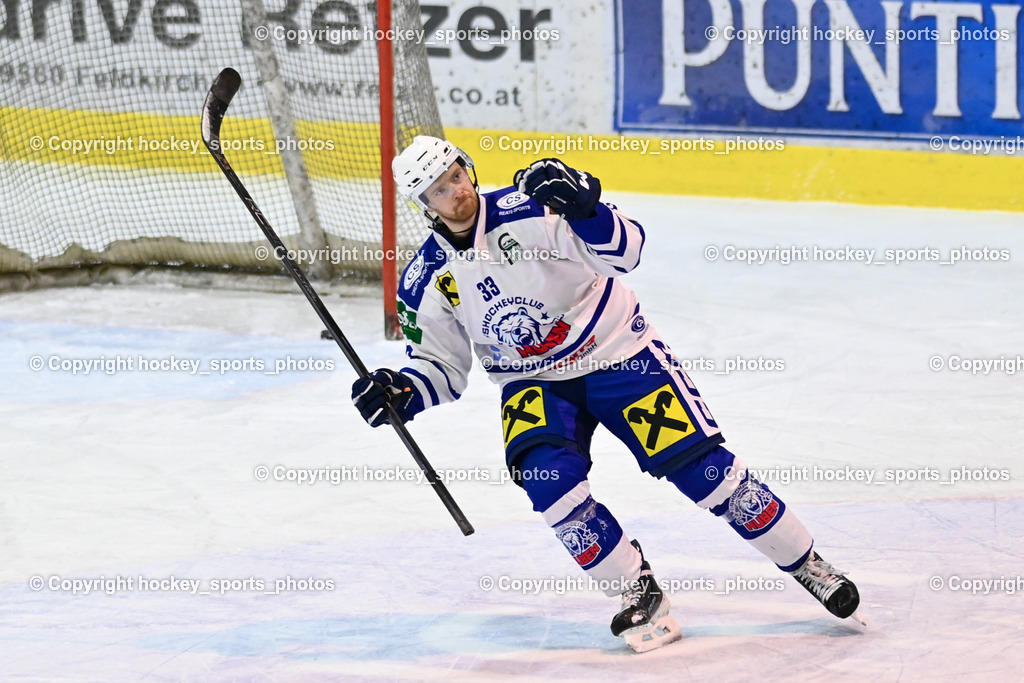 ESC SPARKASSE STEINDORF vs. UECR Huben  | Jubel #33 Sotlar Jure UECR EISBÄREN HUBEN, ESC SPARKASSE STEINDORF vs. UECR Huben , ESC SPARKASSE STEINDORF vs. UECR Huben  am 06.02.2026 in Steindorf (Ossiachersee Halle), Austria, (Photo by Bernd Stefan)