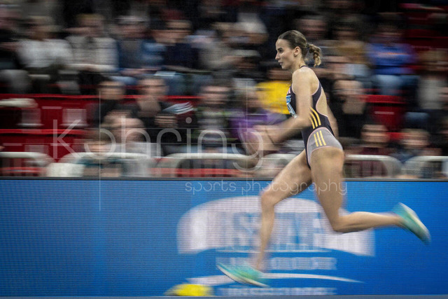 ISTAF Indoor; Duesseldorf, 24.01.2026 | DUESSELDORF, GERMANY - JANUARY 24:  Long jumper Ramona Elena Verman (ROU) celebrates during the ISTAF Indoor Dusseldorf at PSD Bank Dome on January 24, 2026 in Duesseldorf, Germany. 