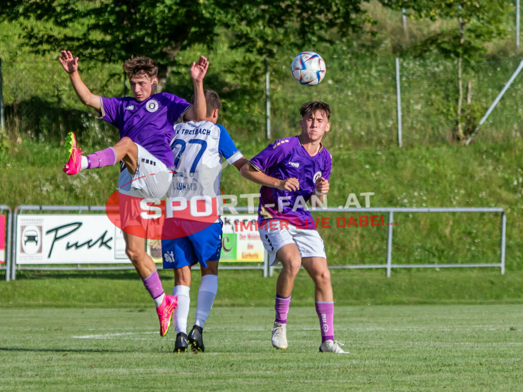 Austria Klagenfurt Amateure - SK Treibach 1-1, Kärntner Liga 2. Runde | Matthias Dollinger (Austria Klagenfurt Amateure #7) Tristan Schoppitsch (Austria Klagenfurt Amateure #20) Samuel Lauhard (SK Treibach #27) Austria Klagenfurt Amateure - SK Treibach 1-1 am 08.08.2023 in Brückl
(Sportplatz), Austria, (Photo by Ernst Krawagner sport-fan.at) - Realisiert mit Pictrs.com