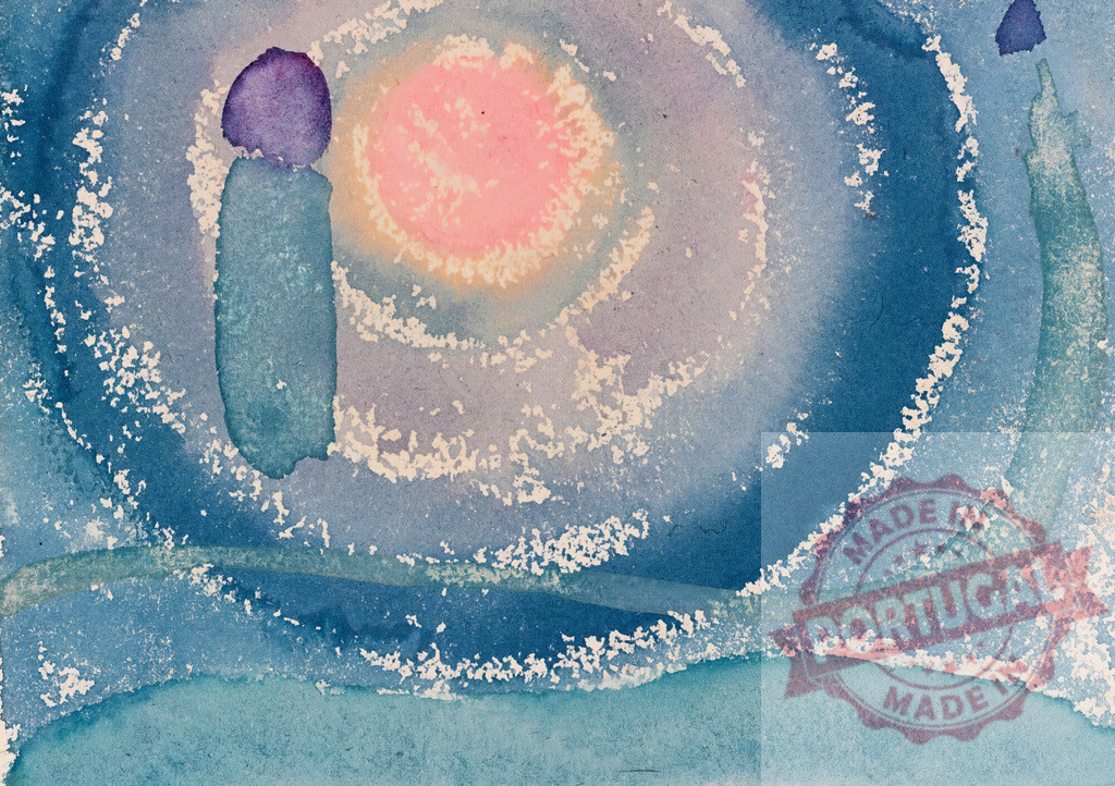 Abstract watercolor painting depicting a figure standing near a glowing orb | Ethereal watercolor painting evoking a dreamlike scene with a figure and a glowing orb, creating a sense of mystery and wonder - Realized with Pictrs.com
