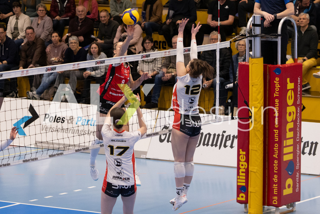 Volleyball I Frauen I Saison 2025-2026 I Volleyball NLA | Women I 1/4 Finals I VC Kanti Schaffhausen - BIWI Volleyball Franches-Montagnes I 21.02.2026 | 8 Lina-Marie Lieb (DE) (VC Kanti Schaffhausen) – Aussen - Realisiert mit Pictrs.com
