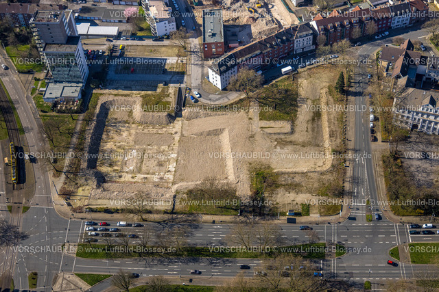 Gelsenkirchen240301125 | Luftbild, Baustelle mit Abriss an der Florastraße, Wilhelminenstraße Ecke Overwegstraße, Schalke, Gelsenkirchen, Ruhrgebiet, Nordrhein-Westfalen, Deutschland