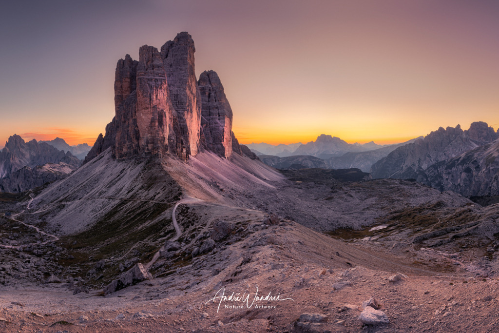 Abends bei den Drei Zinnen | Andre Wandrei - Nature Artworx - Realisiert mit Pictrs.com