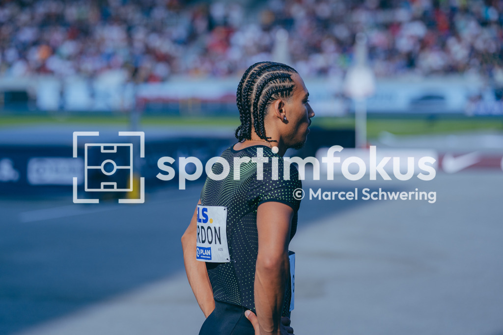 Deutsche Meisterschaften der Frauen und Männer 2026 | Jordan Gordon, Hannover 96, 400 Meter Hürden, Halbfinale, Deutsche Meisterschaften der Frauen und Männer 2026, Lohrheidestadion Bochum-Wattenscheid, 25.07.2026. Foto: Marcel Schwering / sportimfokus - Realisiert mit Pictrs.com