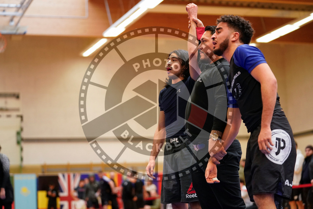 20240203PBB09241 | Fighters compete during the Brazilian Jiu-Jitsu Championship of the AJP Tour in Maintal by Frankfurt am Main, Germany, on February 2, 2024.