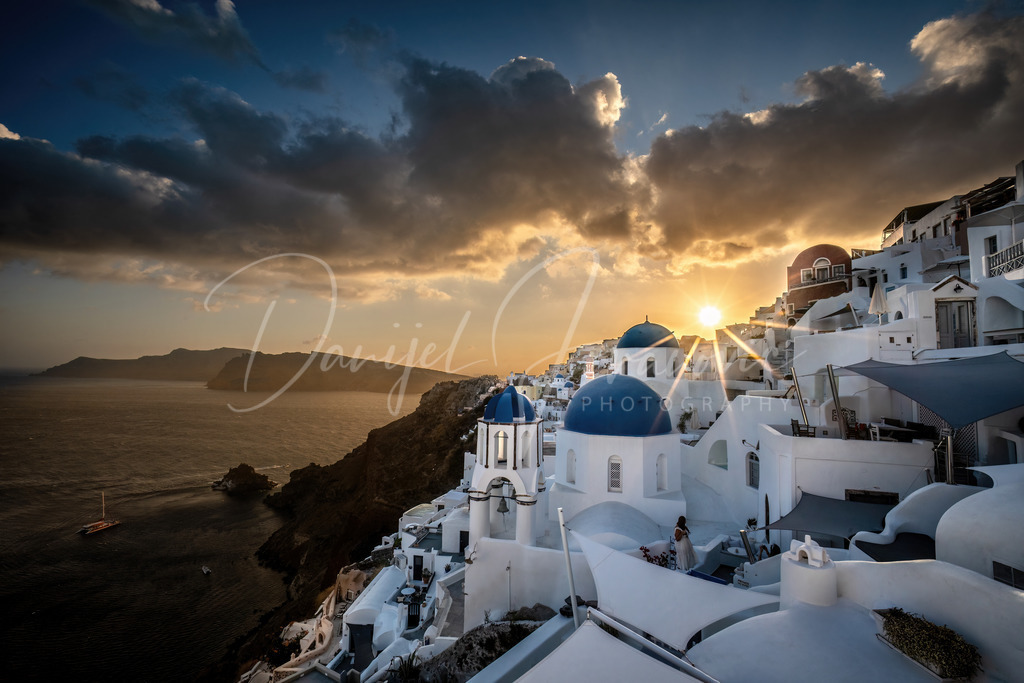 Sonnenuntergang | Sonnenuntergang in Oia auf Santorini