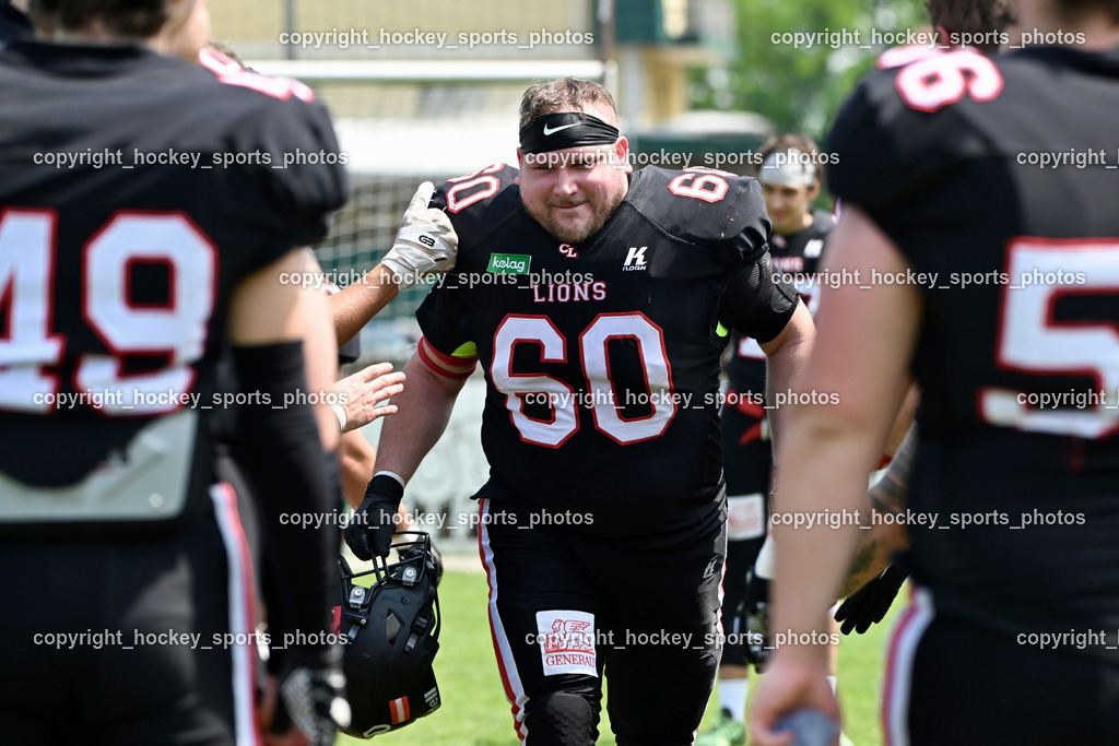 Carinthian Lions vs. Cineplexx Blue Devils | #60 Zenkl Rene Carinthian Lion, Carinthian Lions vs. Cineplexx Blue Devils, Carinthian Lions vs. Cineplexx Blue Devils am 09.06.2025 in Klagenfurt (ASV Sportplatz), Austria, (Photo by Bernd Stefan)