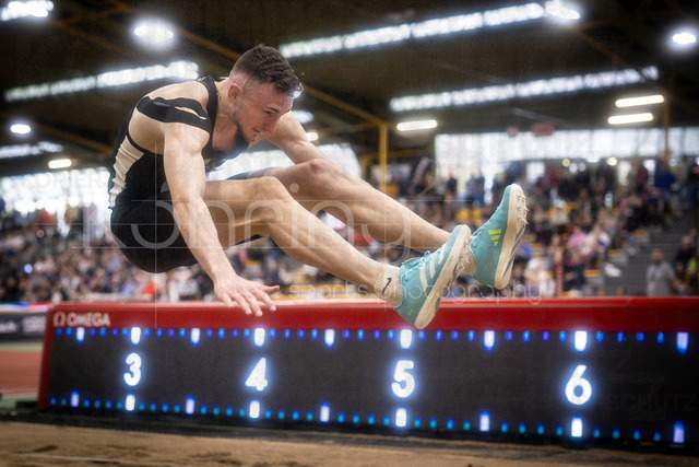 Deutsche Leichtathletik-Hallenmeisterschaften; Dortmund, 28.02.2026 | Simon Batz (MTG Mannheim, 21); Deutsche Leichtathletik-Hallenmeisterschaften am 28.02.2026 in der Helmut-Körnig-Halle in Dortmund. 