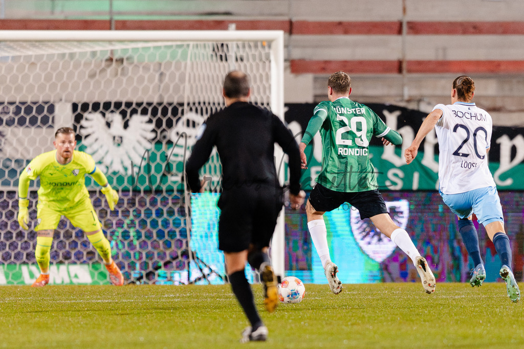 2. Bundesliga, Saison 2025/26, 21. Spieltag: SC Preußen Münster - VfL Bochum | Münster, 06.02.2026: 2. Bundesliga, 21. Spieltag, SC Preußen Münster gegen VfL Bochum im LVM-Preußenstadion in Münster. Foto: sportfotografie.ms | Markus Paletta - Realisiert mit Pictrs.com