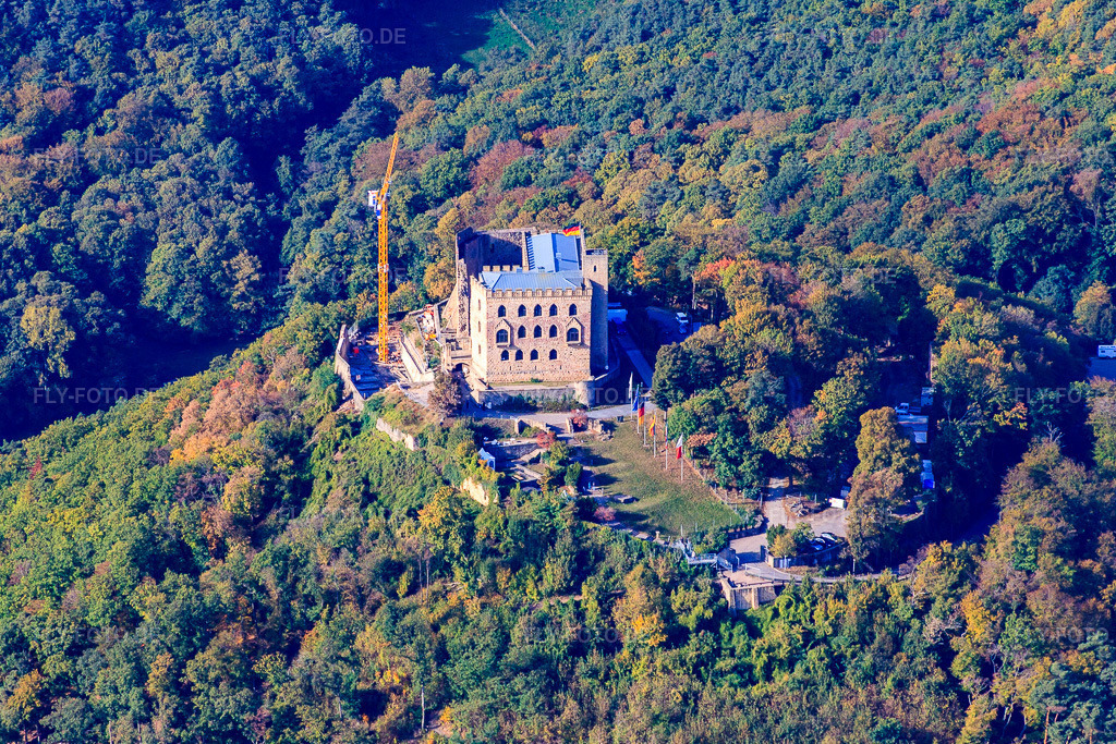 Luftbild: Hambacher Schloss im Ortsteil Diedesfeld in Neustadt im Bundesland Rheinland-Pfalz in Deutschland. Foto: IMG_22098.jpg vom 15.10.2009 durch Werner Riehm/FLY-FOTO.de