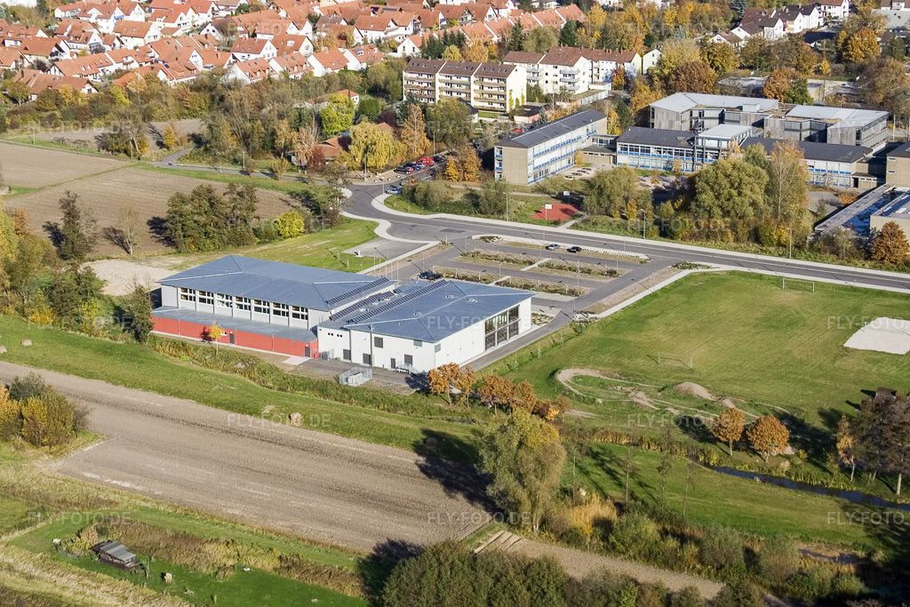 Luftbild: Bienwaldhalle Kandel in Kandel im Bundesland Rheinland-Pfalz in Deutschland. Foto: IMG_8830.jpg vom 05.11.2007 durch Werner Riehm/FLY-FOTO.de