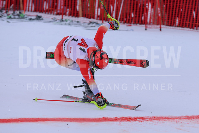 Audi FIS Ski World Cup: Men’s Slalom – Hahnenkamm Race, Kitzbuehel | Kitzbuehel, Austria, 25.Jan.26 - Alpine Skiing - FIS World Cup, Hahnenkamm Race, Slalom, men. The image shows MEILLARD Loic (SUI, Rossignol).