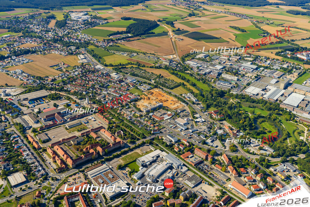 Luftaufnahme von  Amberg - Die Luftaufnahme wurde 2025 vom UL-Flugzeug heraus erstellt ( keine Drohne ) - Hochauflösende Luftaufnahme - für professionelle Ausdrucke geeignet. Die Geschenkidee !Mit Lizenz und Bildrechte bestellbar