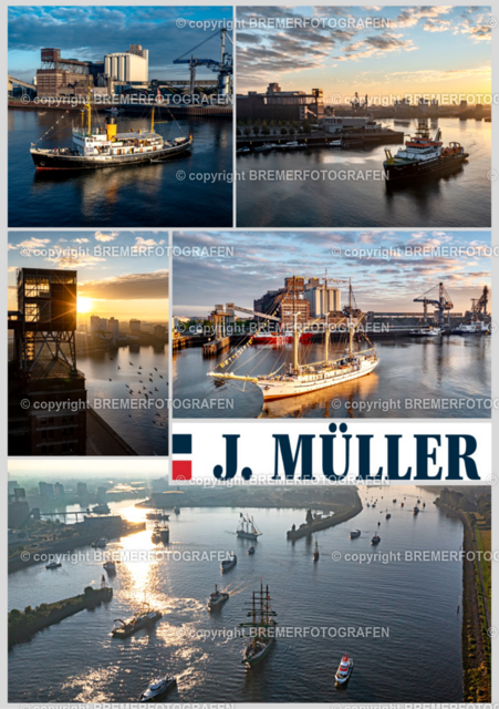 J. Müller Collage Dt. Schifffahrtstag 2022 | Eine Hommage an Bremen. Einzigartige Fotografien und Drohnenaufnahmen von Bremer Fotografen zum Staunen und auch zum Kaufen.