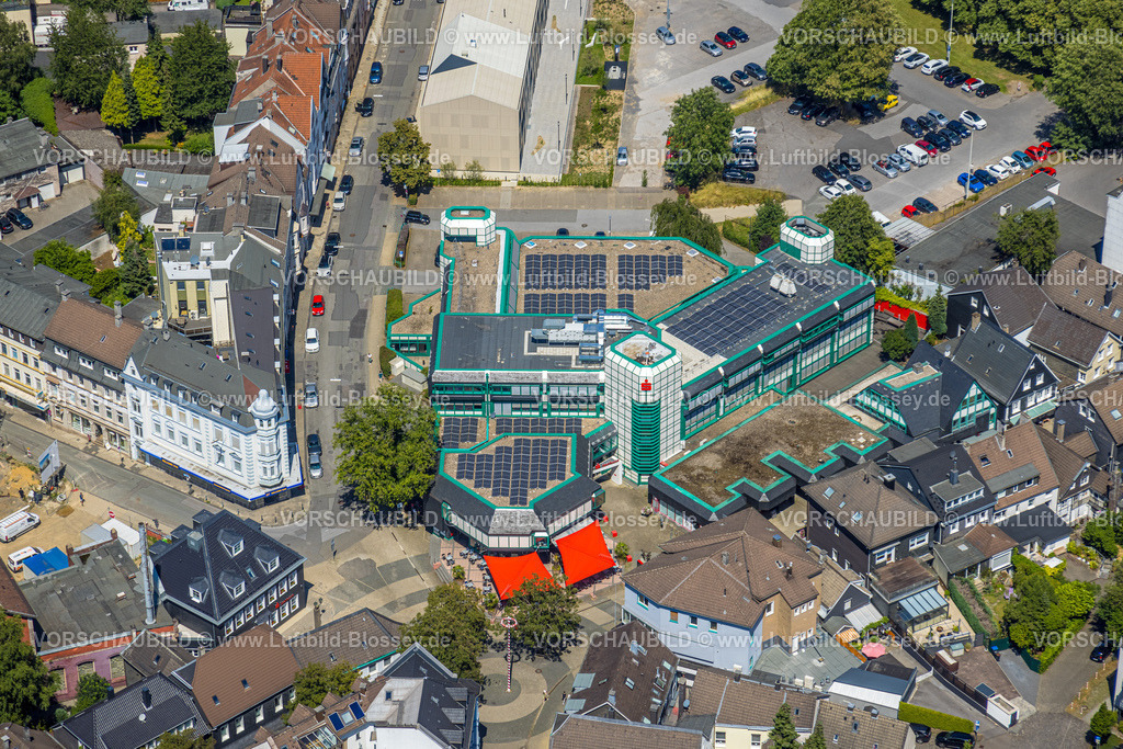 Schwelm230708856 | Luftbild, Sparkasse Römerstraße, Schwelm, Ruhrgebiet, Nordrhein-Westfalen, Deutschland