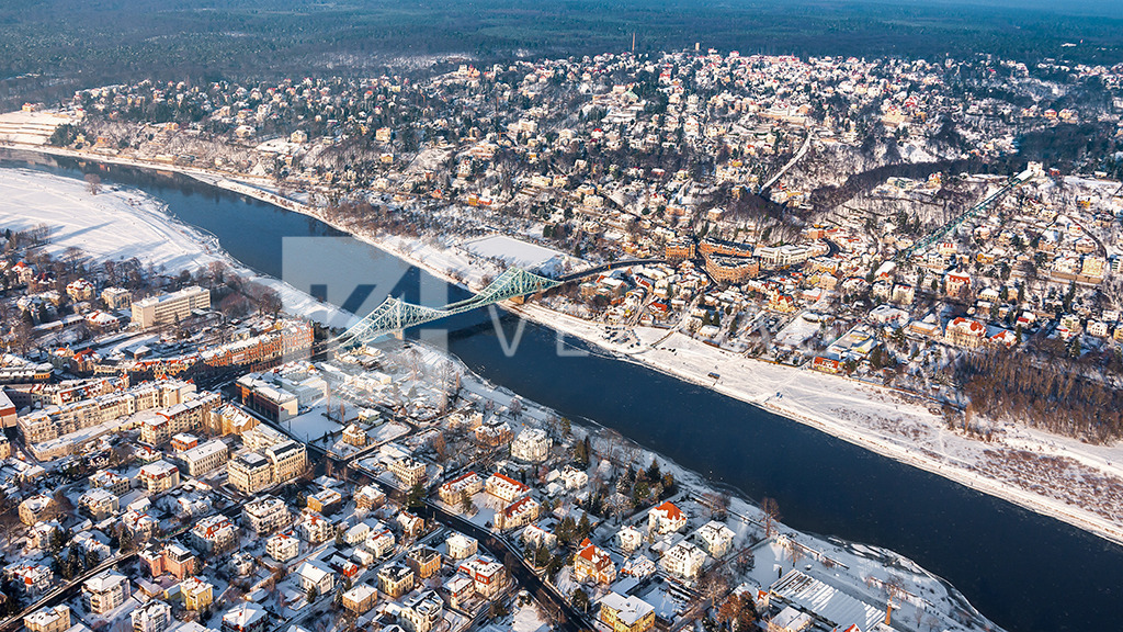 Blaues-Wunder-Elbe-Winter-_0J90201 | Winterliche Stimmung am Blauen Wunder - Realisiert mit Pictrs.com