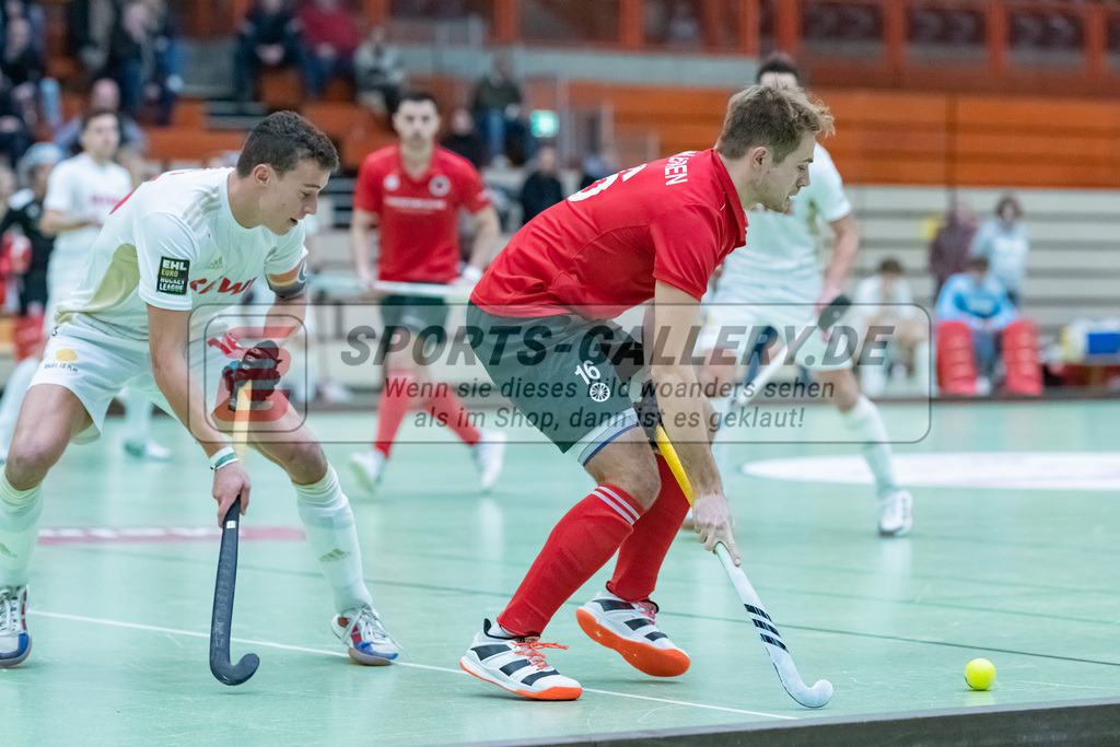HK_20230122_103249 | 1. Bundesliga ( Halle ) Herren Crefelder HTC - Rot-Weiss Köln am 22.1.2023 Crefelder HTC  ( CHTC ) Halle Glockenspitz , Krefeld , van Ehren Christian ( Crefelder HTC #16 )