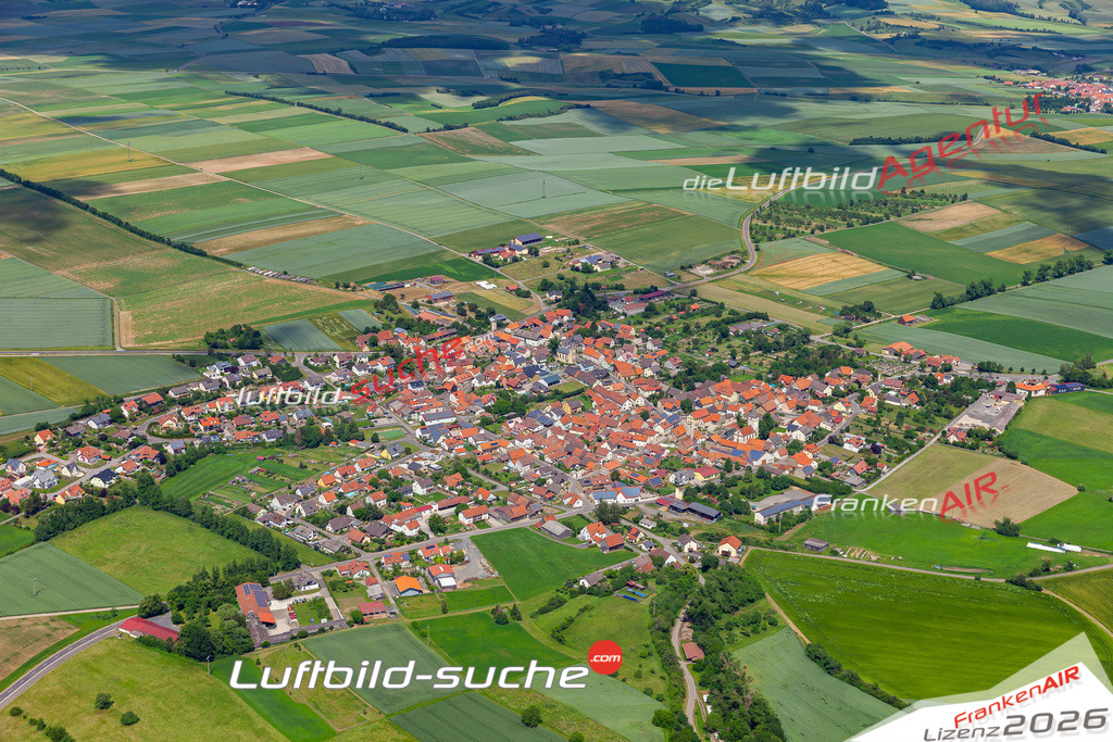 Das Luftbild der Stadt Aidhausen wurde 2019 vom Flugzeug heraus erstellt (keine Drohne) Aufnahmehöhe ca.400 Meter- hohe Auflösung- beste Druck-Qualität garantiert!