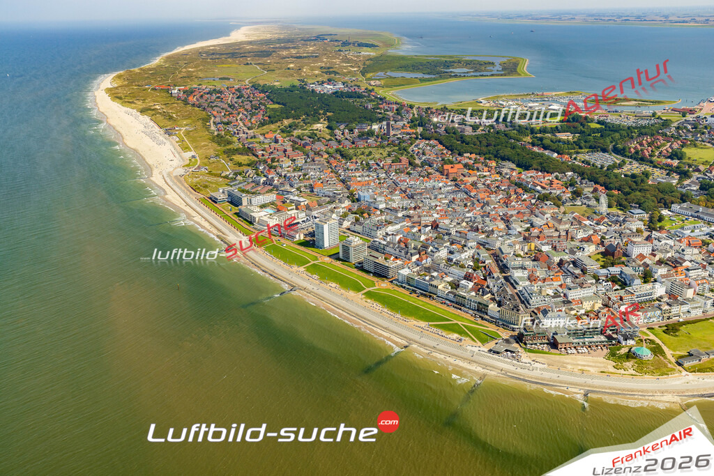 Neue Luftbildaufnahme der Stadt Norderney - Das Luftbild wurde 2025 vom UL-Flugzeug heraus erstellt ( keine Drohnenaufnahme ) - Hochauflösende Luftaufnahme - für Wandbilder und großformatige Ausdrucke geeignet. Das besondere Geschenk!Hier alle&nbsp;Infos zur Lizenzierung der LuftaufnahmeWir fliegen auch dieses Jahr wieder in Ihre Region um Luftbilder zu erstellen.- Luftbild anfragen