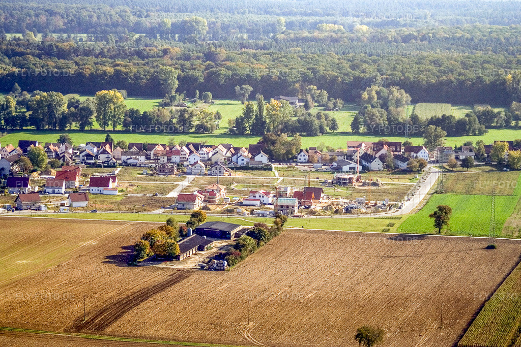 Luftbild: Neubaugebiet Am Höhenweg in Kandel im Bundesland Rheinland-Pfalz in Deutschland. Foto: IMG_8491.jpg vom 07.10.2007 durch Werner Riehm/FLY-FOTO.de