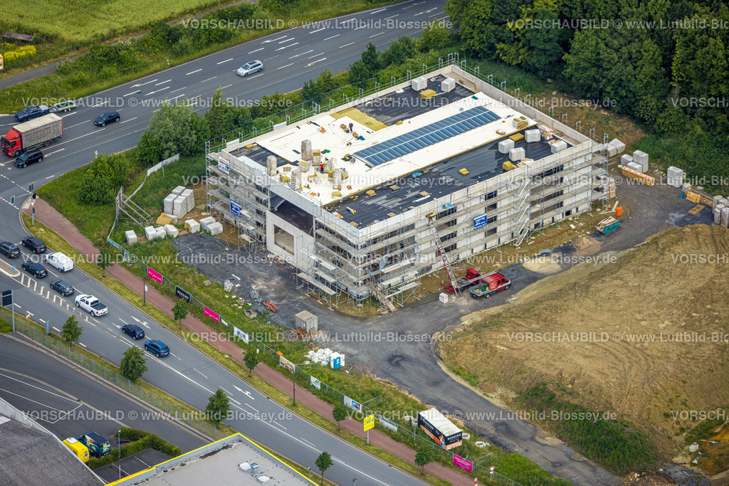 Hamm220603977 | Luftbild, Baugebiet mit Neubau Mensing Galerie an der Werler Straße Ecke Unnaer Straße, Rhynern, Hamm, Ruhrgebiet, Nordrhein-Westfalen, Deutschland