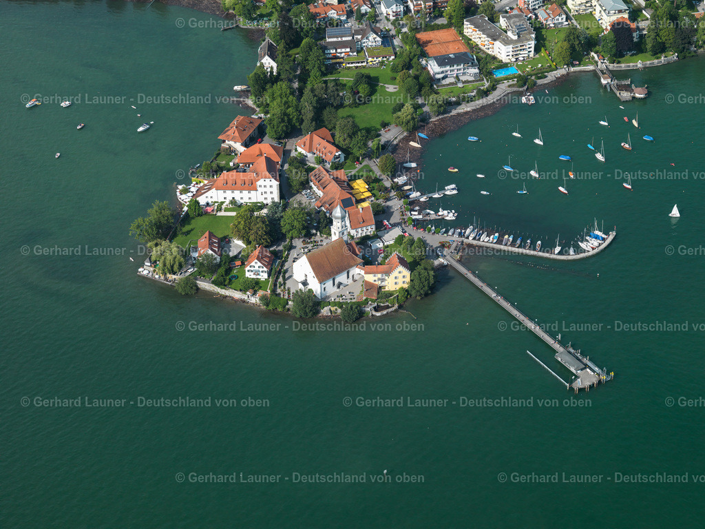 3076133 | Halbinsel Wasserburg am Bodensee, mit Hafen und Schloßhotel
