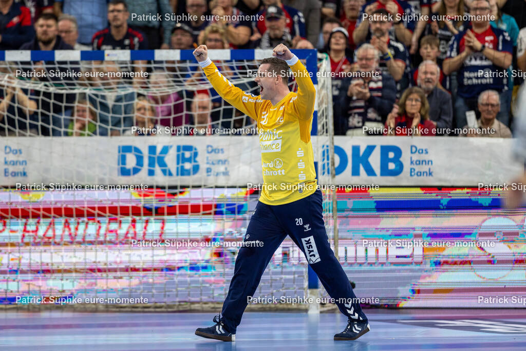 Handball I Herren I Daikin HBL I Saison 2024-2025 I 23. Spieltag I SG Flensburg-Handewitt - THW Kiel | Handball: Bundesliga, SG Flensburg-Handewitt - THW Kiel, 23. Spieltag, GP JOULE ArenaKevin Møller (20, SG Flensburg Handewitt)