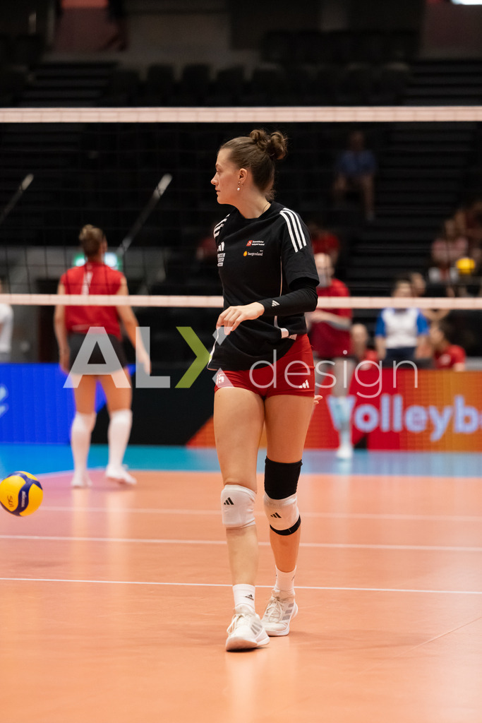 Austria v Switzerland - CEV European League Women | KRIENS, SWITZERLAND - JUNE 14: MARIE KRISTIN BRUCKNER of Austria during the CEV European League match between Austria and Switzerland at Pilatus Arena on June 14, 2026 in Kriens, Switzerland. - Realisiert mit Pictrs.com