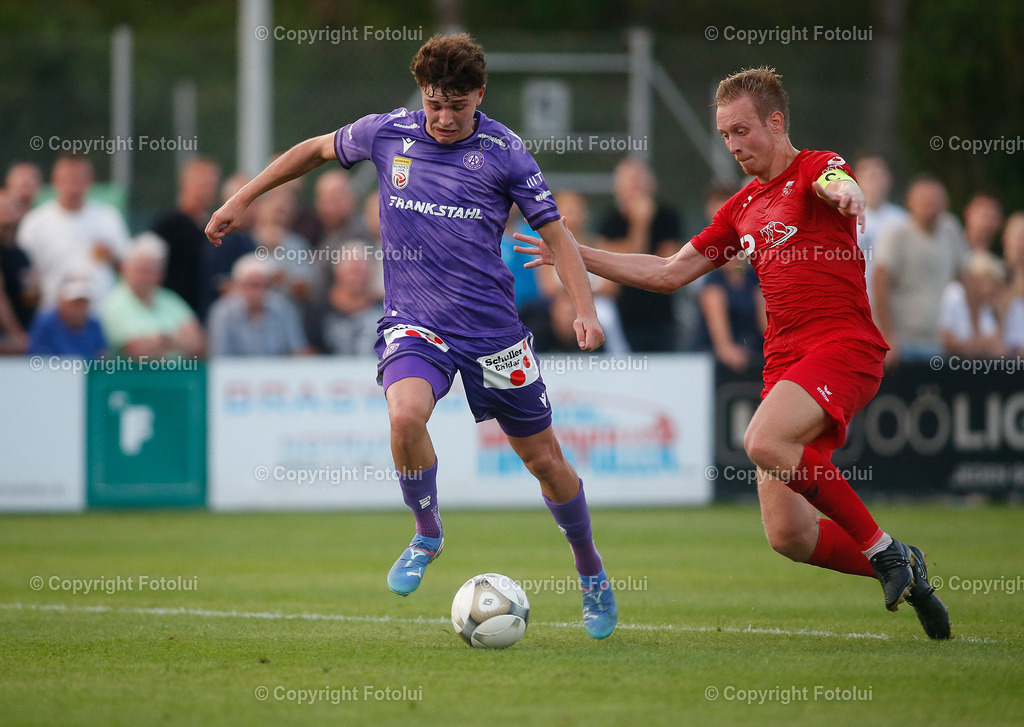 A_LUI_280824_33 | SPORT FUSSBALL UNIQA OEFB CUP 2024 2.RUNDE ASKOE OEDT-WIENER AUSTRIA 28.08.2024 IM BILD: FLORIAN FELLINGER (OEDT) UND MORITZ WELS (AUSTRIA) FOTO:FOTOLUI