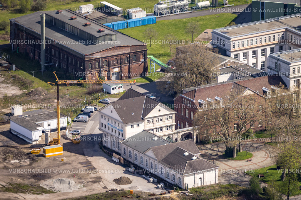 Dortmund230401316 | Luftbild, Hoesch-Museum und thyssenkrupp Hauptverwaltung, Gewerbepark Westfalenhütte, Borsigplatz, Dortmund, Ruhrgebiet, Nordrhein-Westfalen, Deutschland