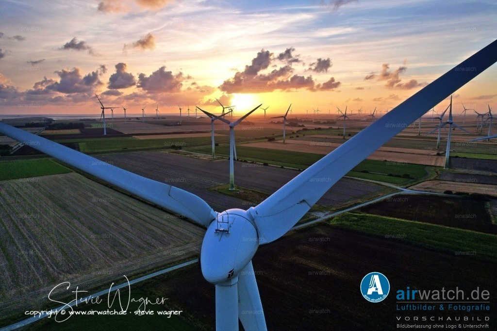 Windpark Breklumer-Koog | Luftbild, Windenergieanlagen, Enercon, Windpark Breklumer Koog