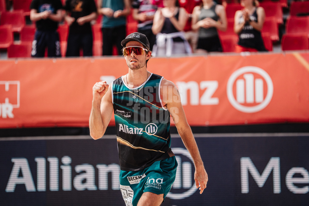 Beachvolleyball | Männer | Allianz German Beach Tour 2025 | Tourstop Bremen | 13.06.2025 | Niklas Held jubelt