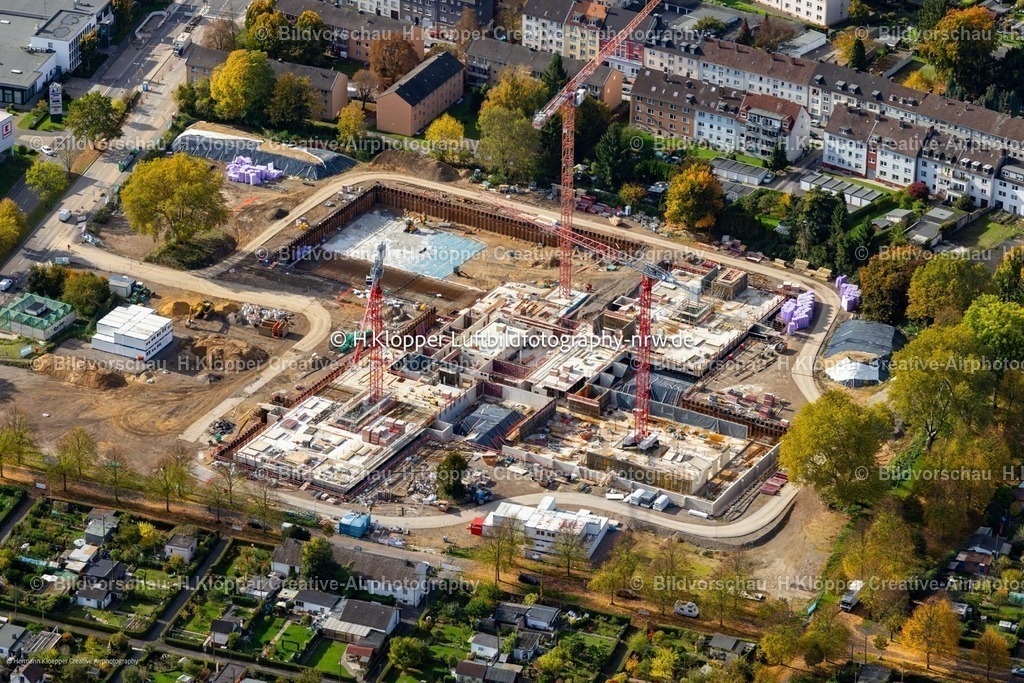 Luftbild Essen-6941 | Luftbild Baustelle zum Neubau Ensemble " Gesamtschule Altenessen-Süd " in Essen im Bundesland Nordrhein-Westfalen, Deutschland - Realisiert mit Pictrs.com