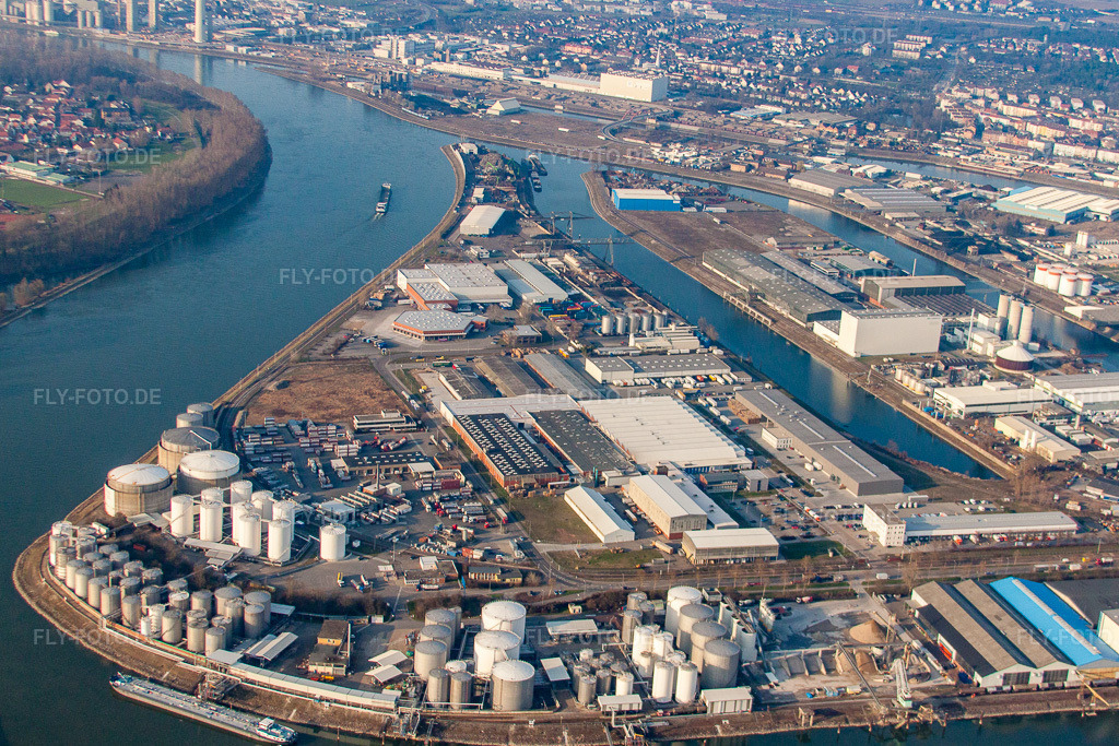 Luftbild: Rheinauhafen im Ortsteil Rheinau in Mannheim im Bundesland Baden-Württemberg in Deutschland. Foto: IMG_25289.jpg vom 23.03.2010 durch Werner Riehm/FLY-FOTO.de