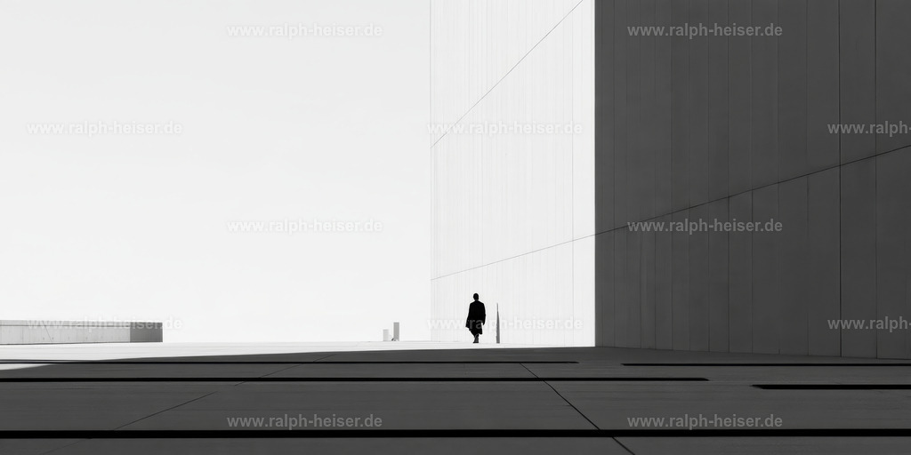 KI00449 | Mit moderner KI‑generiertes schwarz-weiß Artwork, sorgfältig manuell für den Druck optimiert.