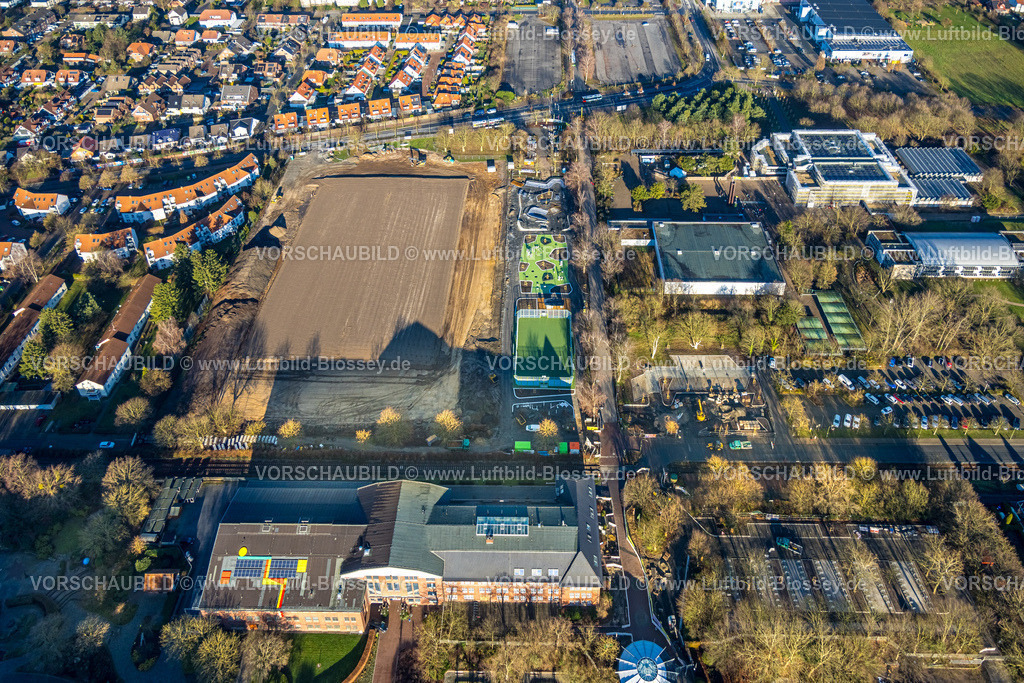 Hamm251202305 | Luftbild, Neue Mitte Uentrop, Baustelle Grüne Umweltachse mit Sportpark und Freizeitpark Werner-Figgen-Weg Ecke Alter Grenzweg, Uentrop, Hamm, Ruhrgebiet, Nordrhein-Westfalen, Deutschland