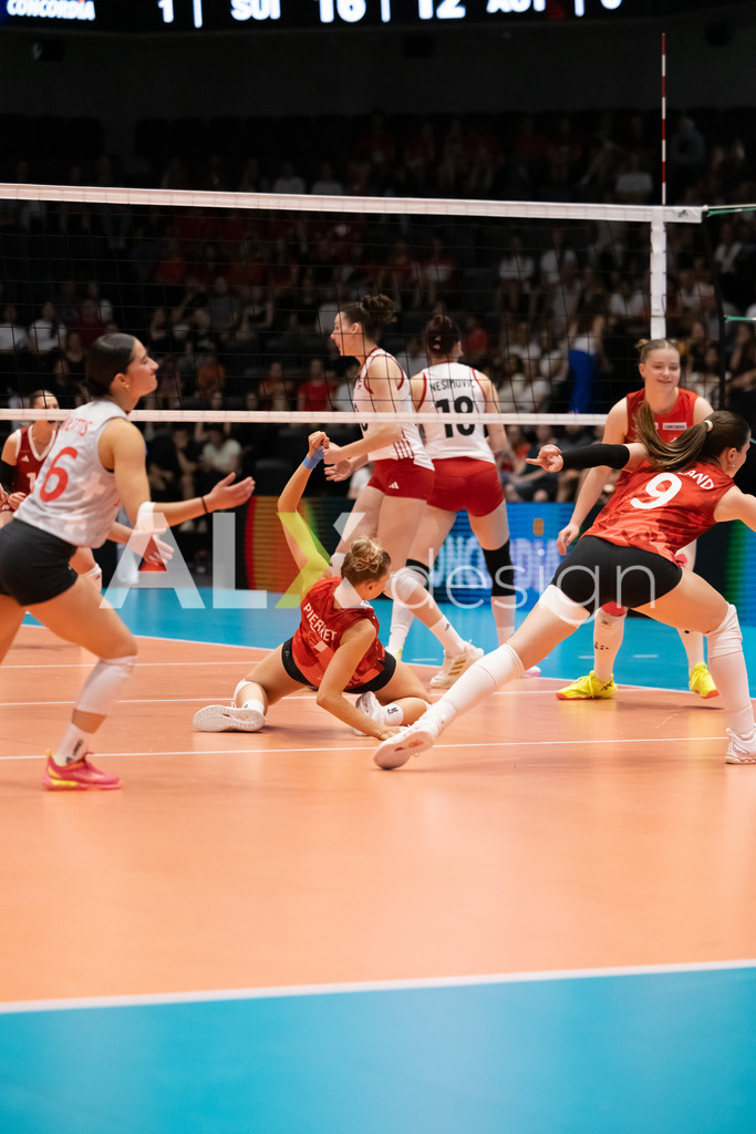 Austria v Switzerland - CEV European League Women | KRIENS, SWITZERLAND - JUNE 14: MÉLINE PIERRET of Switzerland during the CEV European League match between Austria and Switzerland at Pilatus Arena on June 14, 2026 in Kriens, Switzerland. - Realisiert mit Pictrs.com