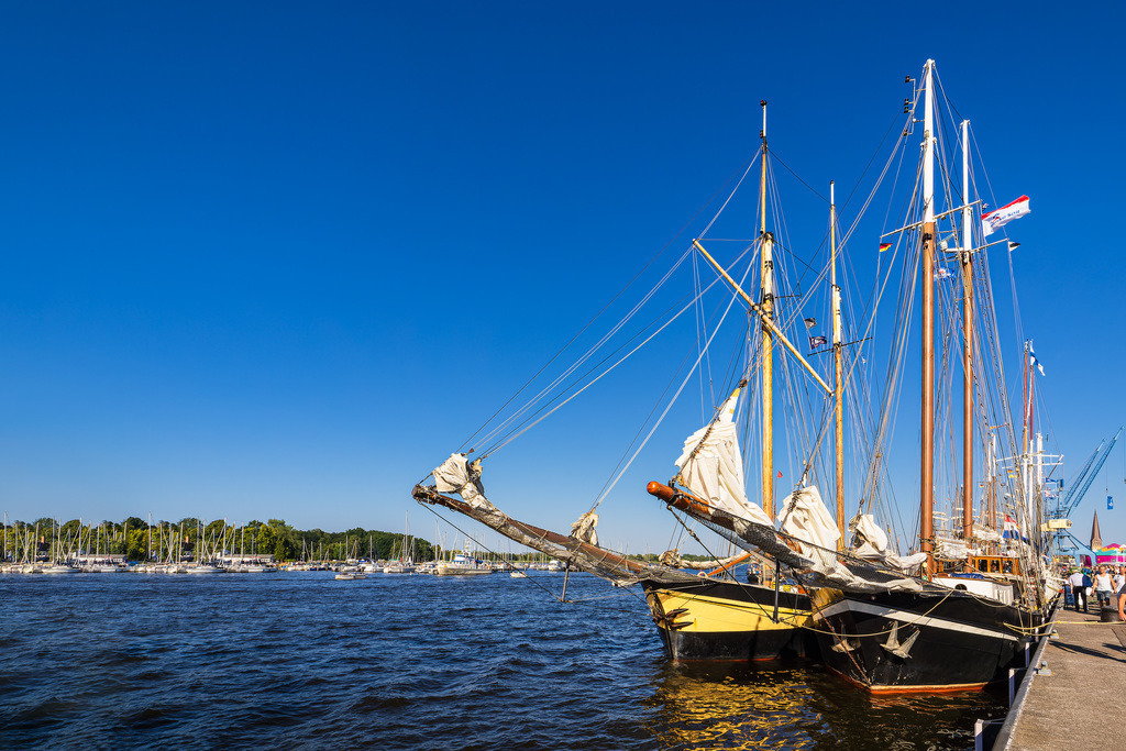 Segelschiffe auf der Warnow während der Hanse Sail in Rostock | Segelschiffe auf der Warnow während der Hanse Sail in Rostock.