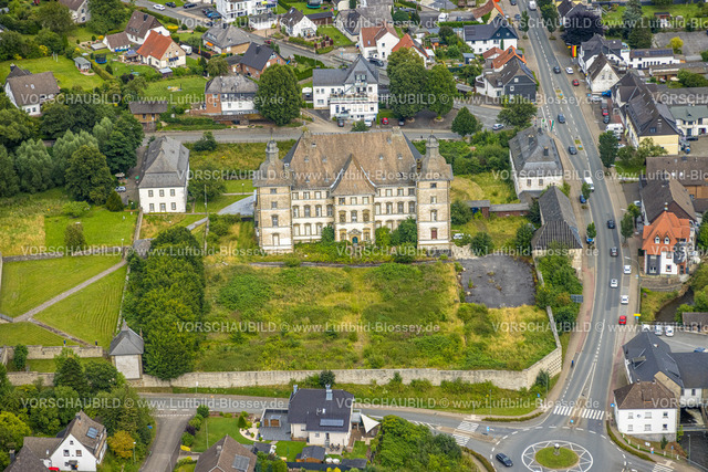 Warstein240713841Sichtigvor | Luftbild, ehemalige Deutschordenskommende Mülheim Schloss, Sichtigvor, Warstein, Sauerland, Nordrhein-Westfalen, Deutschland