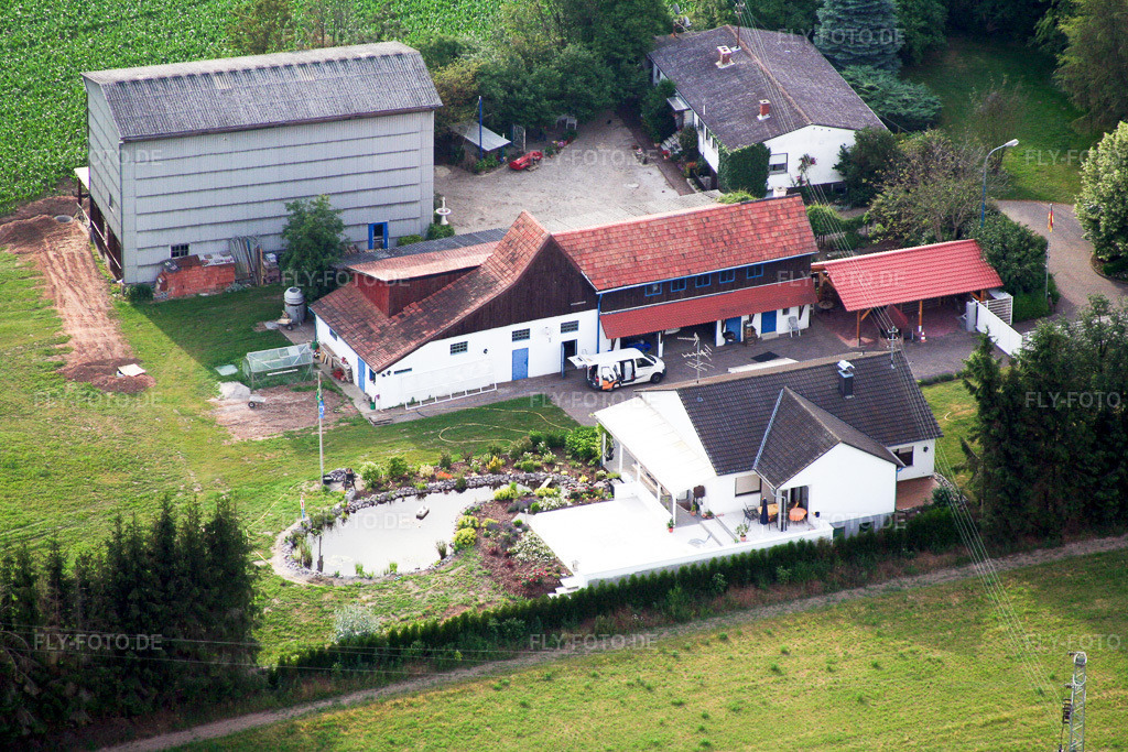 Luftbild: Höfen, Black Ranch im Ortsteil Minderslachen in Kandel im Bundesland Rheinland-Pfalz in Deutschland. Foto: IMG_3088.jpg vom 25.06.2006 durch Werner Riehm/FLY-FOTO.de