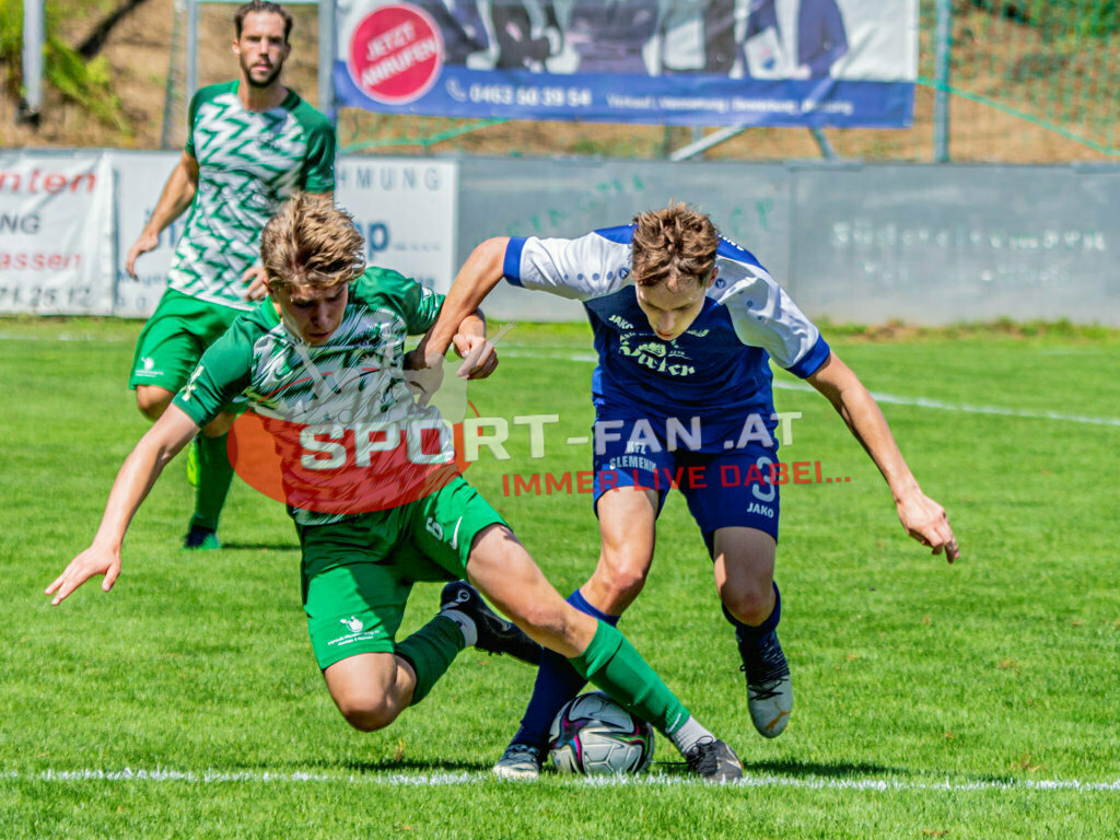 ASV Klagenfurt - Donau Klagenfurt | Andre Schmedler (SV Donau Klagenfurt #6) Felix Marko (ASV Klagenfurt #3) Thomas Guggenberger (SV Donau Klagenfurt #13) ; ASV Klagenfurt - Donau Klagenfurt am 31.07.2022 in Klagenfurt
(ASV Platz Annabichl), AUSTRIA, (Photo by Ernst Krawagner sport-fan.at) - Realisiert mit Pictrs.com